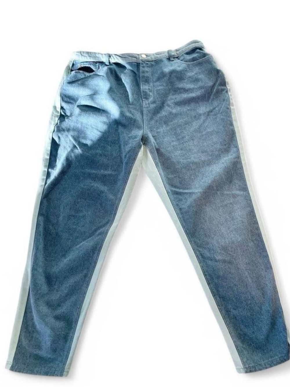 Missguided Plus High Rise Color Block Jeans - Picture 2 of 4